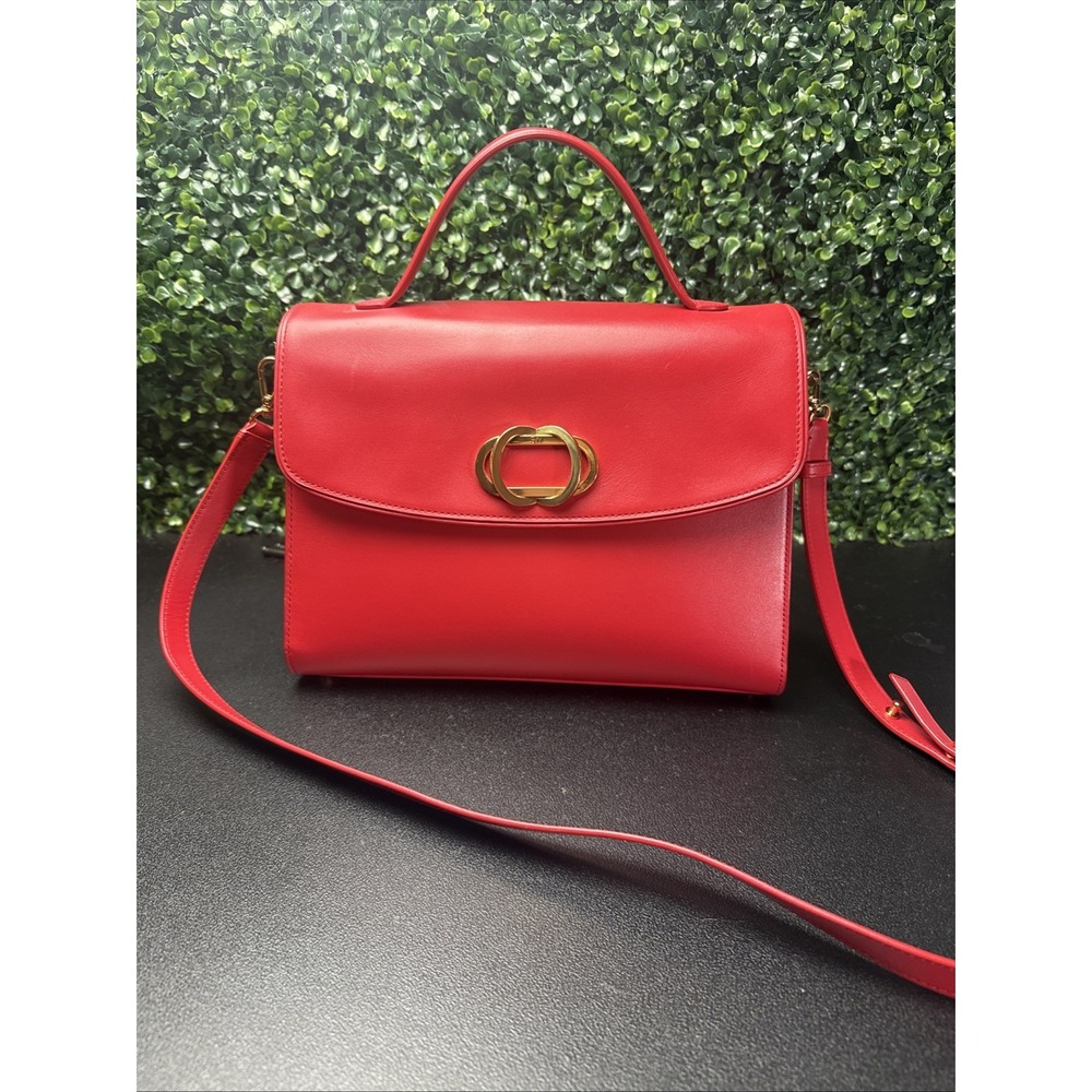 Stuart Weitzman Adelina Bag Red Leather With Gold